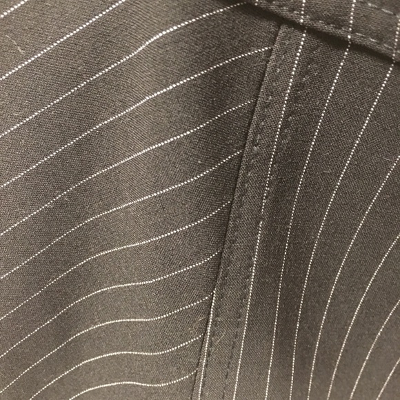 NWOT Aqua Knee-length Blk/white Pinstriped Skirt - Picture 4 of 4